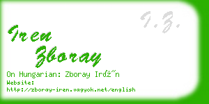 iren zboray business card